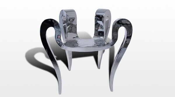 Chair "Poulpe", stainless steel